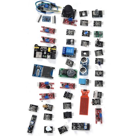 Kit de 45 Capteurs Électroniques pour Arduino et Raspberry Pi avec Câbles et Modules