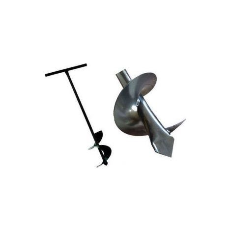 TRIVELLA A MANO PER TERRENO FORA TERRA PERFORATORE IN ACCIAIO CM 95 23334V MM 180 (25630)