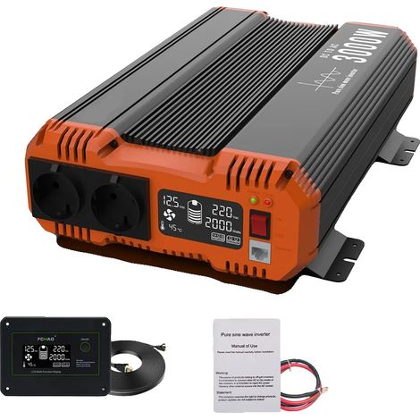 Onduleur, Onde Sinusoïdale Pure, Capacité de 6000W, 3000W-b, Europe-b, 48V, 220-240V-b (1/2)