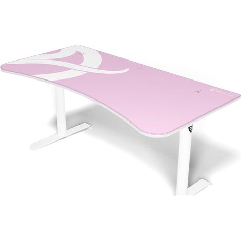 Arozzi Arena Gaming Desk Madera Alfombrilla de ratón de microfibra personalizada Superficie Blanco/Rosa (1/5)