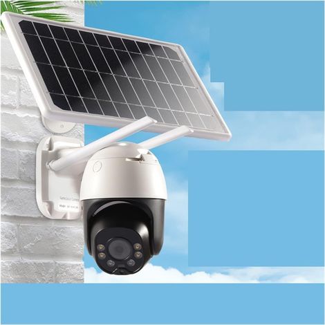 Système de caméra de sécurité à domicile Caméra solaire 4G réseau boule Machine surveillance sans fil WIFI Vision nocturne faible consommation d'énergie surveillance HD téléphone portable à distance ( (1/5)