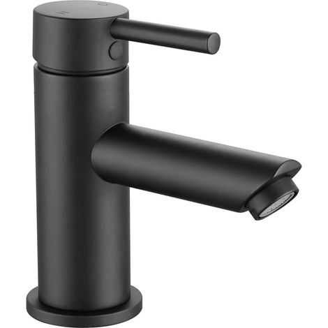 Aloni Waschtischmischer Einhebel Armatur Kalt-/Warmwasser Schwarz matt (1/2)