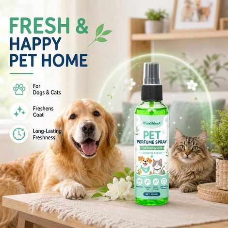 KineShineX Jasmin-Duftspray zur Beseitigung von Haustiergerüchen für Katzen und Hunde: Sanfter und langanhaltender Duft (1/5)