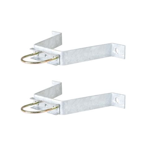 HDSAT Paire d'étriers Fixation Murale patte en M Déport 90mm Mât Antenne TV TNT SAT (1/2)