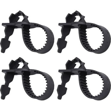 Lot de 4 attaches de jardin - Outils de liaison pour arêtes de poisson - Liens de lissage pour grands arbustes, arbres et plantes à fleurs - Noir (1/5)