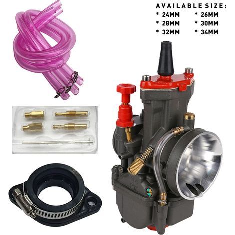 Applicable PWK – Carburateur universel de 28 mm pour moto de course de 125 cc à 200 cc, moteur 2T 4T, motocross, scooter, ATV, Quad, Go Kart (1/3)