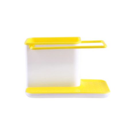 Rangement Evier, Support pour Éponge, Grattoir, Brosse, Liquide Vaiss, Lavette, Petit Modèle - janue (1/5)
