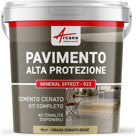 Microcemento per pavimenti interni: alta protezione - 10 m² (in 2 strati) Grano Dorato Beige - ARCANE INDUSTRIES