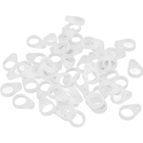 50 Pieces Soft Silicone Loop for Hearing Aids, Clip Adapter and Wrist Strap, Small Size (1/5)