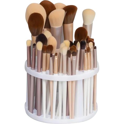 Pot Pinceaux Maquillage Rangement - 49 Trous Détachable Pochette pour Crayons à Sourcils, Coiffeuse, Chambre à Coucher (1/5)
