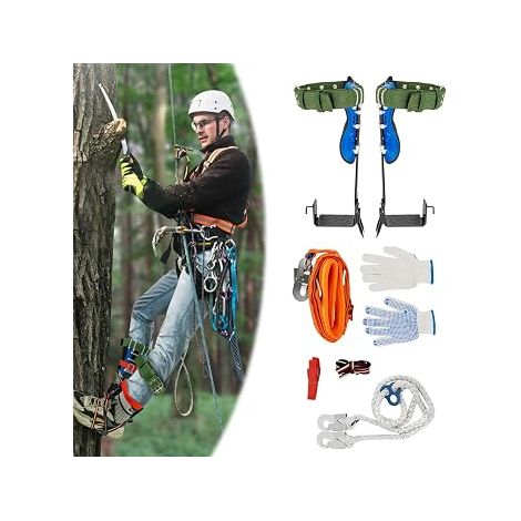 Ensemble d'équipement pour l'escalade d'arbres, crampons pour escalade d'arbres, crampons, aide au sauvetage, pointe pour l'alpinisme, escalade d'arbres (1/5)