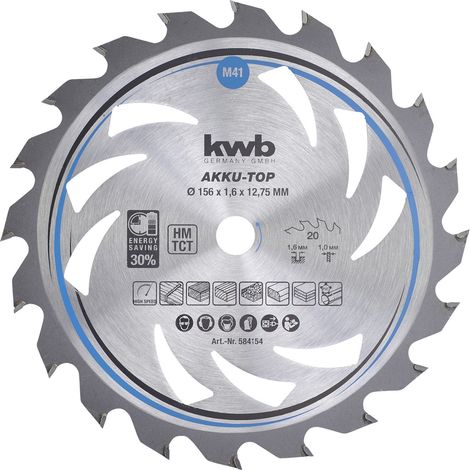 kwb 584154 Hartmetall Kreissägeblatt 156 x 12.75 x 1.0 mm Zähneanzahl: 20 1 St.