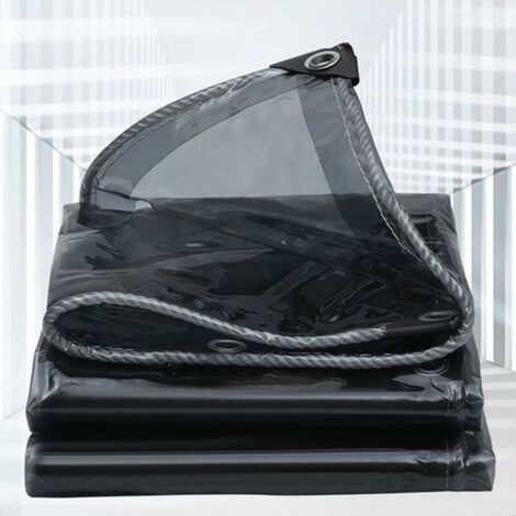 Pair - Bâche pour Serre,Noir Transparente en polyéthylène,Résistant à la Déchirure Bâche de Protection Étanche,Bâche Imperméable 0,35mm D'épaisseur (1.2x2m) (1/5)
