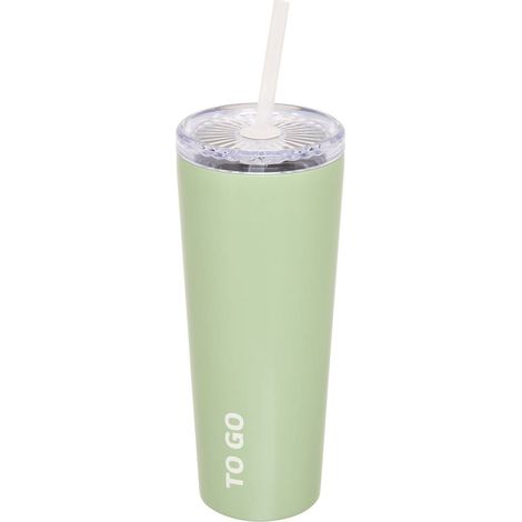 Vaso isotérmico con pajita 0,7l verde - 5five (1/2)