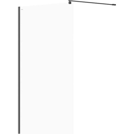Cersanit Mille - Walk-In Duschwand, 120x200 cm, schwarz/Klarglas S161-004 (1/2)