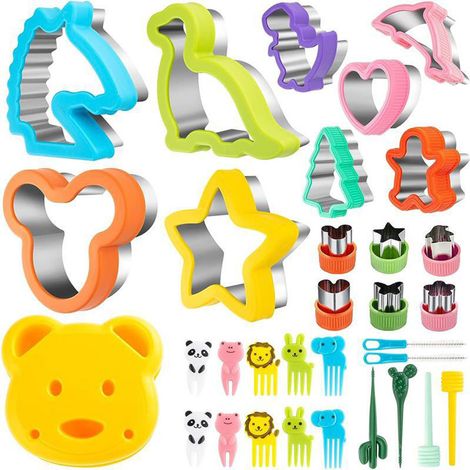 Kit de 32 Emporte-Pièces à Pain pour Enfants - Formes Animaux et Personnages, Acier Inoxydable Sans BPA (1/5)