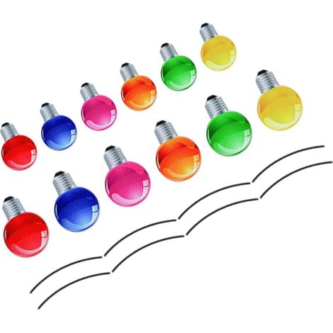 Magnetic Car Stickers Reflective Light Bulbs Set of 20