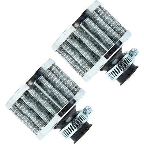 2 Pieces Air Filter 12 mm Car Air Intake Filter Turbo Breather Filter Cold Air Intake Filter for Motorcycle Intake Filter Air Filter Sump Oil Silver (1/5)