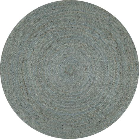 Tapis fait à la main Jute Rond 120cm Vert olive (1/5)