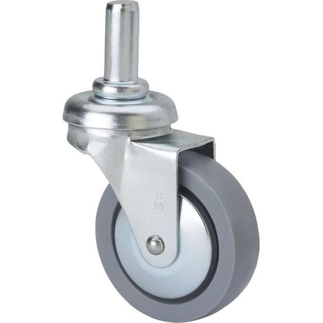 rueda giratora espiga lisa m12x29 33bsr60cp-bp plastico gris eje liso (1/2)