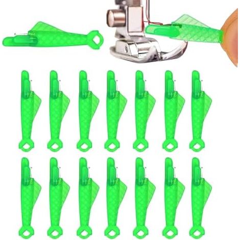 Lot 15 Enfile-Aiguilles Machine À Coudre, Plastique, Vert Poisson, Main, Automatique, Rapide, 3, 2 cm, DIY (1/5)