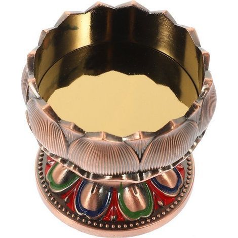 Metal Lotus Candle Holders, Ghee Lamp, Tibetan Oil, Office Decor, Zinc Alloy Candlestick (1/5)