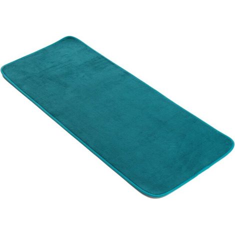 Tapis De Bain Microfibre "vitamine" 50x120cm Bleu Canard (1/5)