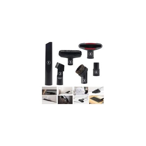 Lot de 6 accessoires pour aspirateur – Compatible avec aspirateurs 32-35 mm – Brosse combinée, aspiration canapé, adaptateur inclus – Minetgnon (1/5)