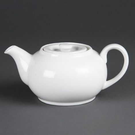 Théières en Porcelaine Blanche 426 ml Olympia - Lot de 4 (1/5)