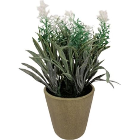 Plante artificielle lavande avec pot H. 17cm - Motif 3 - SILUMEN (1/5)