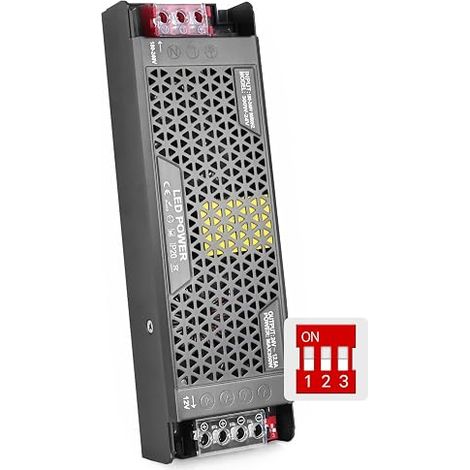 Transformateur LED 220V 24V 300W Alimentation Dimmable Basse Tension Driver AC à DC 12.5A Ultra Mince Convertisseur Transfo Constante Intérieur pour Bande Lumineuse (1/5)