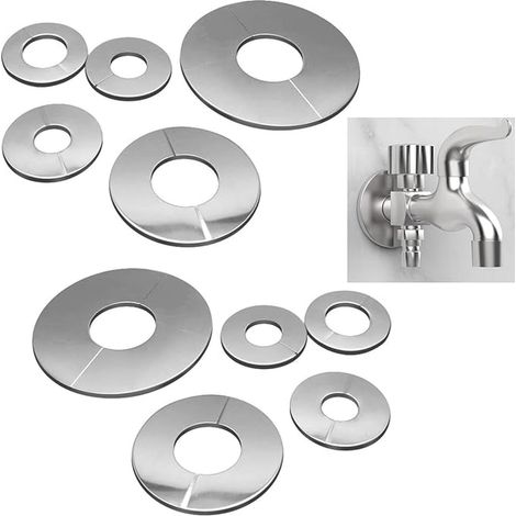 Rosette Tap Rosettes for Heating Pipe Rosette Mixer Shower 22mm/26mm/34mm/42mm/51mm Stainless Steel Pipe Cover Radiator Rosette for Taps Hoses Taps (1/5)