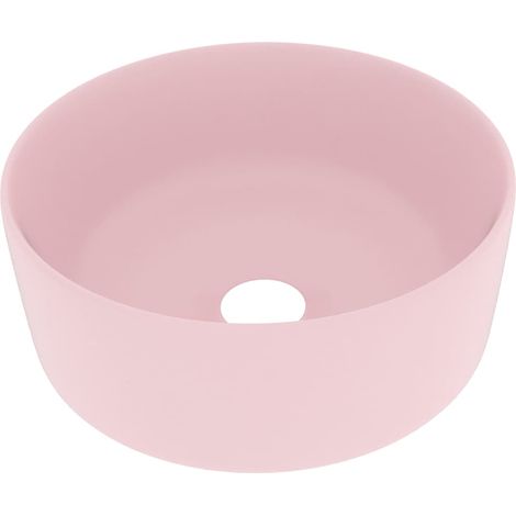 Lavabo vasque à poser Luxueux, rond de luxe Bac à laver, Rose mat 40x15 cm Céramique OIB8059E (1/5)