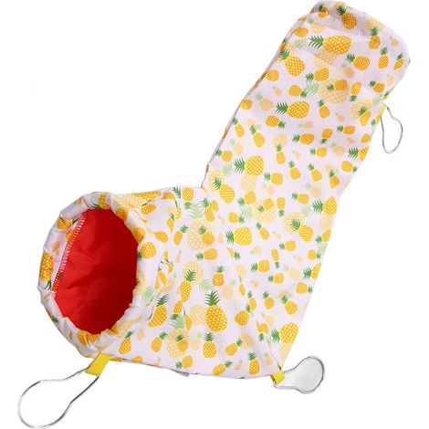 Tunnel d'angle pour rat et cochon d'Inde, en polyester, facile à fixer, doux et mignon pour petit animal de compagnie, ananas jaune