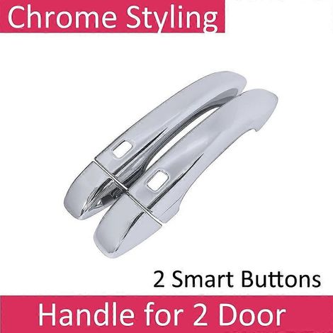 Poignée de porte chromée anti-salissures pour Renault Clio Lutecia V MK5 BF 2019-2022 - Accessoires auto - 2 boutons intelligents (1/5)