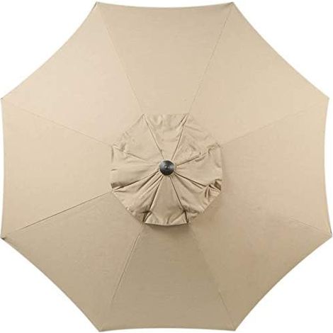 Toile de remplacement parasol 9 pieds – 8 baleines, ventilée – Anti-UV UPF50+ – Résistante décoloration (1/5)