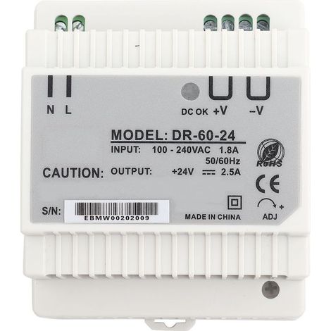 DR-60-24 Power supply to cutting THIS/CC to output unique 24 V on rail DIN 60 W (1/5)