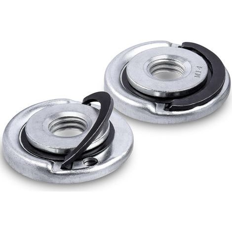 Lot de 2 écrous de serrage rapide M14 Shallho pour meuleuse d'angle - Écrous de sécurité - Accessoires de serrage rapide pour meuleuse d'angle - Écrou (1/5)
