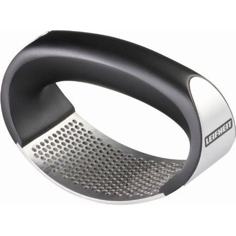 Leifheit Knobi King, spremiaglio, taglia aglio in acciaio inossidabile, lavabile in lavastoviglie, spremiaglio, design innovativo, aiuto in cucina, facile da usare e da pulire (1/5)