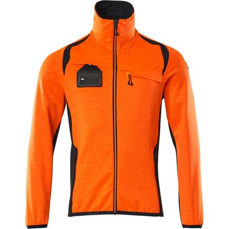 Mascot Fleecepullover mit Reißverschluss 19403 Gr. S hi-vis orange/schwarzblau