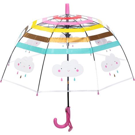 Parapluie transparent enfant dessin animé manche long