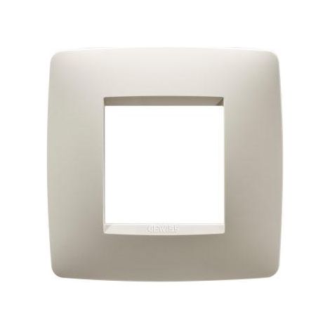 PLAQUE ONE INT. 2P IVOIRE GEWISS GW16122TI