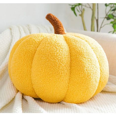 Filiyano-NA/Coussin citrouille créatif pour rebord de fenêtre, tapis, coussin décoratif citrouille jaune 30 (1/3)