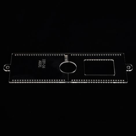 Pochoirs acryliques pour fabrication de portefeuilles en cuir - Kit DIY XBY-04 (1/5)