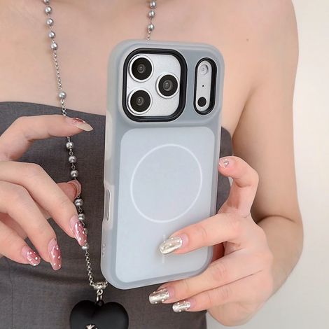 (iPhone 13 Pro noir) Coque magnétique en gelée aux couleurs de bonbon pour iPhone, compatible avec la fixation magnétique.
