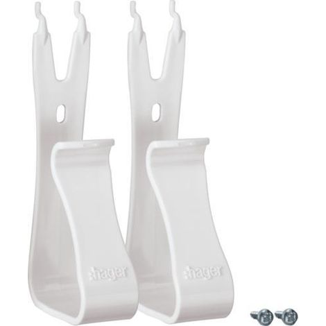 Soporte para dispositivos multimedia, plástico, blanco /juego de 2/ VZ02MM (1/2)