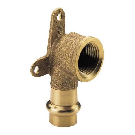 Raccord laiton à sertir - Coude applique FF Ø18x1/2"(15/21) (1/2)