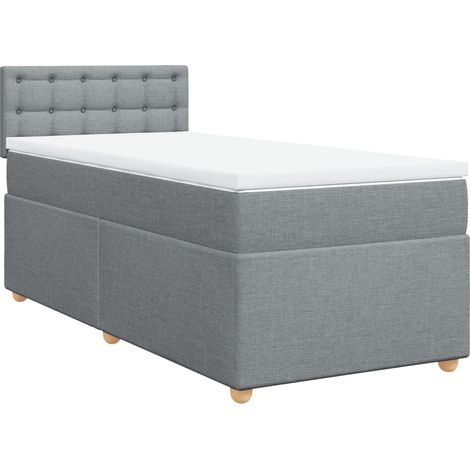 Maison Exclusive - Boxspringbett mit Matratze Hellgrau 100x200 cm