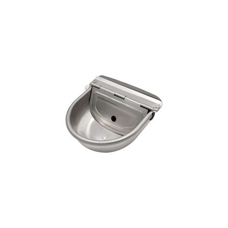 Abreuvoir à eau en acier inoxydable avec bouchon de vidange et valve à flotteur réglable pour cheval, chien, bétail, chèvre, mouton, cochon, abreuvoir automatique pour le bétail (1/5)