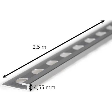 Profilo basso spessore quadro in alluminio 2,5 metri : Modello - 4,55MM COMPACT SATINATO (1/2)